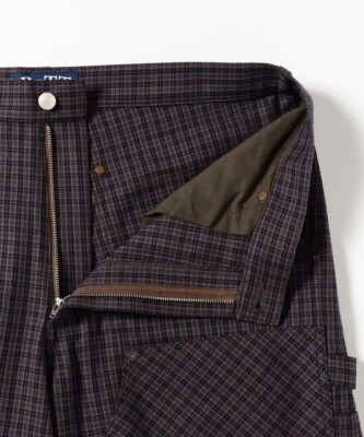 ASK availability First) BEAMS T BoTT / Plaid Double knee Short new