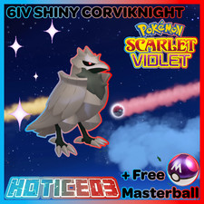 6IV Shiny Corviknight Pokemon Scarlet and Violet + Masterball