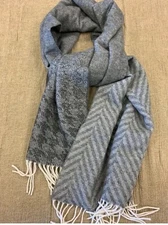 Saks Fifth Ave. Chevron Herringbone Wool Scarf/ Wrap, BNWT