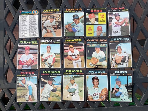 1971 TOPPS BASEBALL 530 CARD LOT 288 DIFFERENT SHARP MID GRADE EX-VGEX - Bild 10 von 20