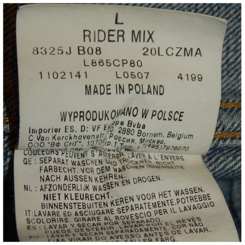 LEE RIDER MIX Slim Fit Denim Jacket. Size L - Picture 15 of 16