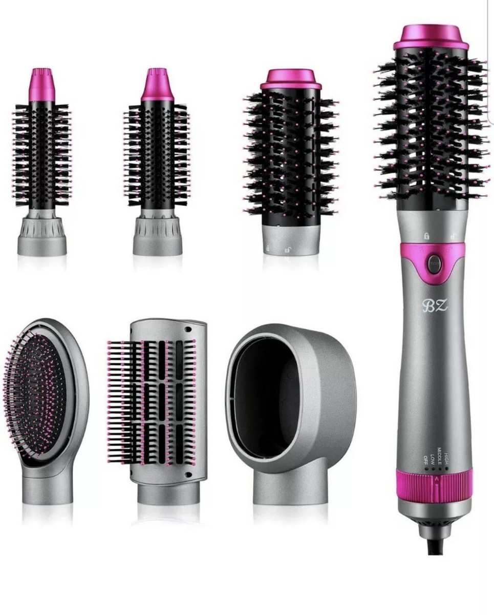 Multifunctional Interchangeable Hot Air Brush Open