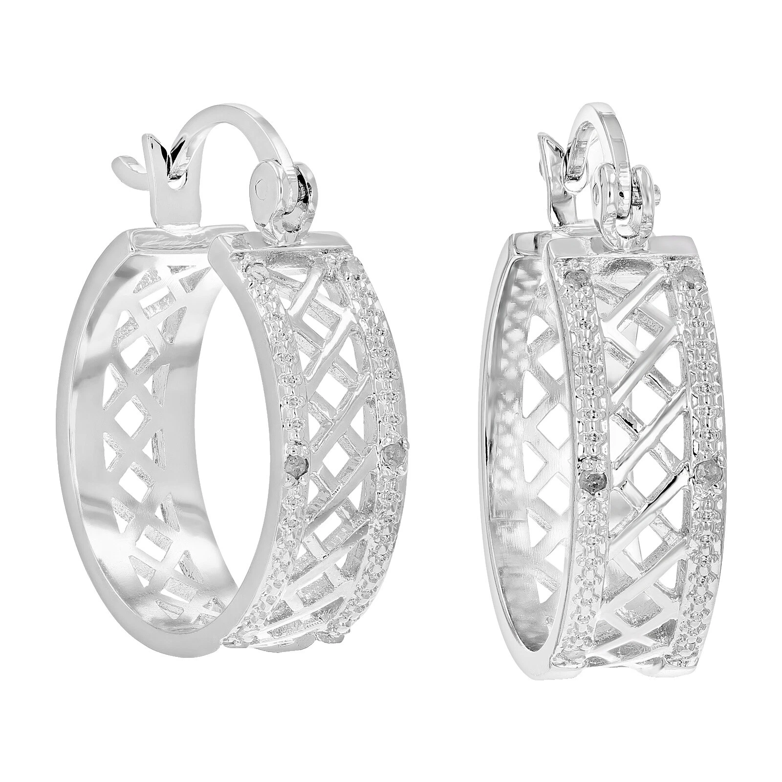 Модные серьги кольца покрытые латунным родием обруч