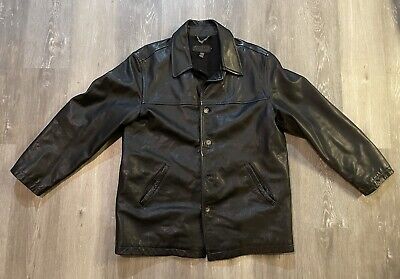 J.CREW Insulated Leather Car Coat Jacket • XL • Black J.CREW Insulated Leather Car Coat Jacket • XL • Black