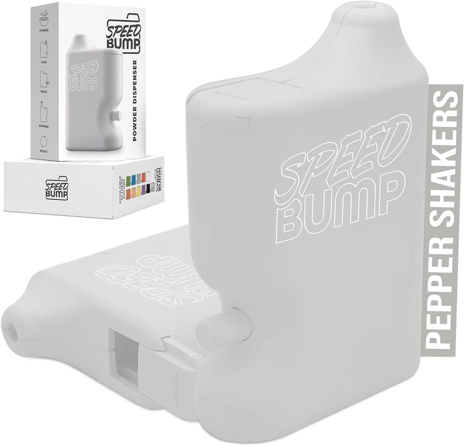 Portable Pepper Shaker White Plastic Multi Functional Discreet Spice Dispenser