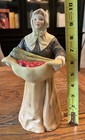 Vintage Statue Pilgrim Woman Holding Basket Of Vegetables Wearing Pilgrim Attire — photo 4