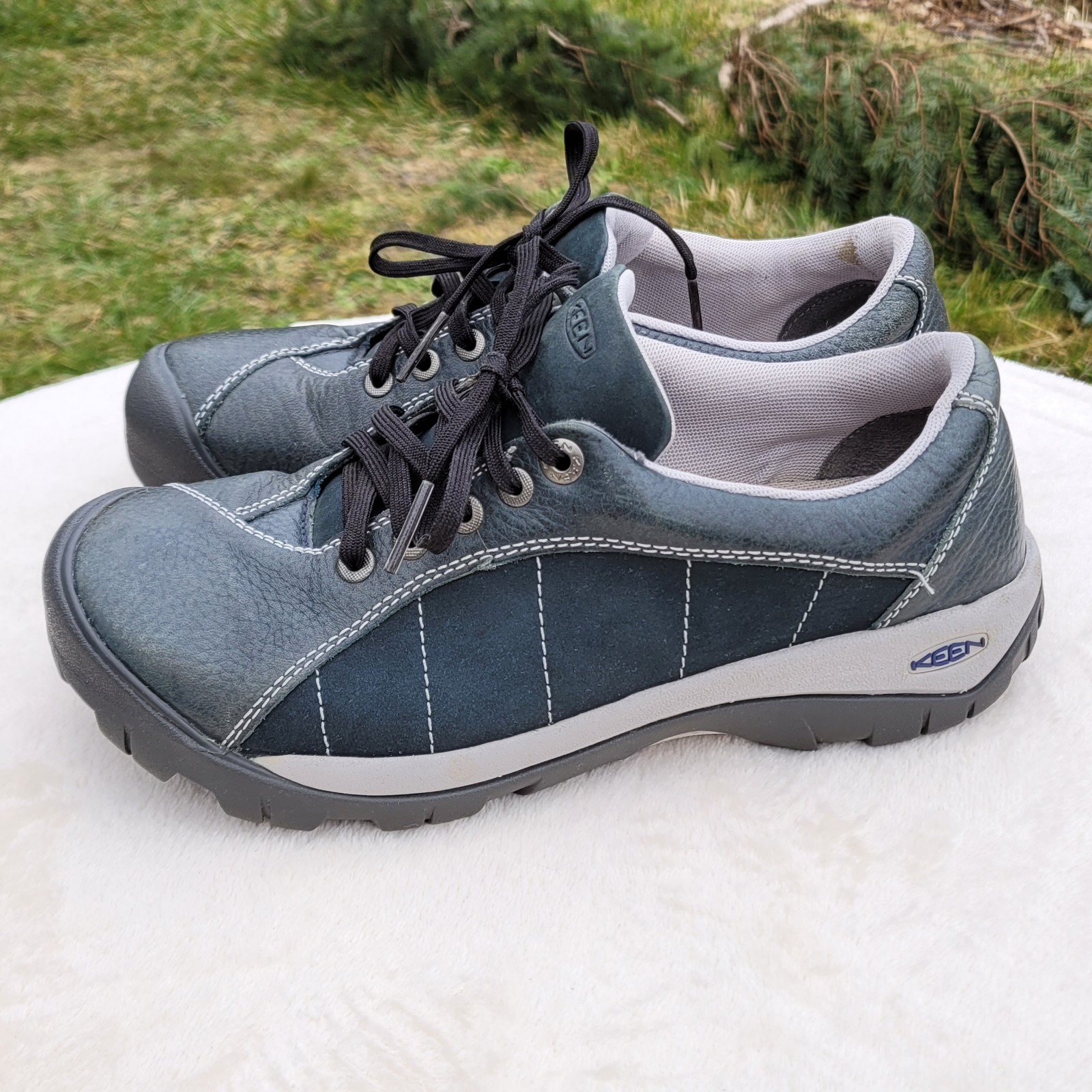 Scarpe Keen Presidio taglia 9 5 donna pelle verde Oxford escursionismo impermeabili