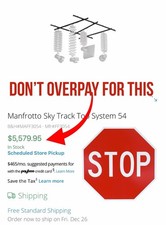 Custom Ceiling Mount Studio Rail System Kit 