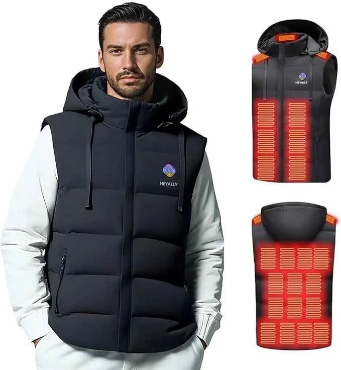 Heated Vest 6 Heat Levels, 23 Heat Zones, Lightweight, Washable, Unisex