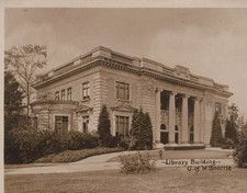 Biblioteca de la Universidad de Washington Seattle fachada antigua década de 1910 - Foto original