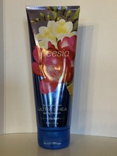 Bath  Body Works Freesia 24-Hour Moisture Ultra Shea Body Cream 8 oz. Rare New