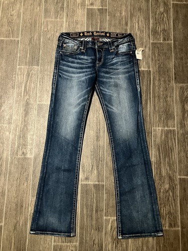 Rock Revival Julee Boot Jeans Womens Size 31 Stretch Denim NWT