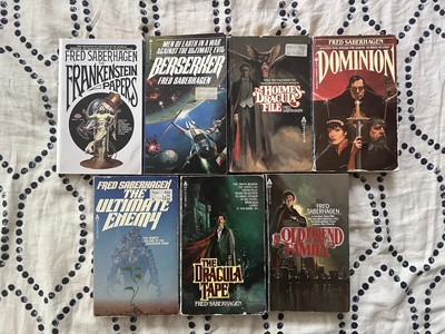 Ace Sci Fi, lot of 7 VTG Books Fred Saberhagen, PB Dracula Dominion Frankenstein