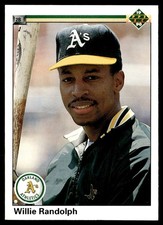 1990 Upper Deck Willie Randolph Oakland Athletics #704