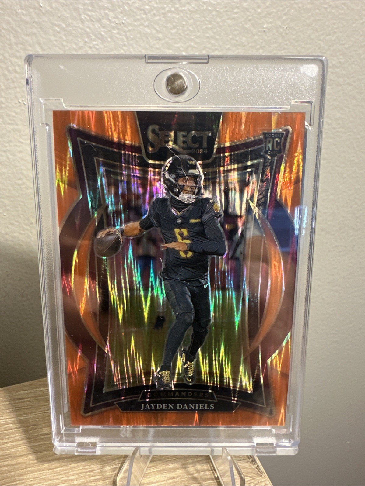 2024 Panini Select - Jayden Daniels #26 Orange Shock COLOR MATCH Prizm /499 (RC)