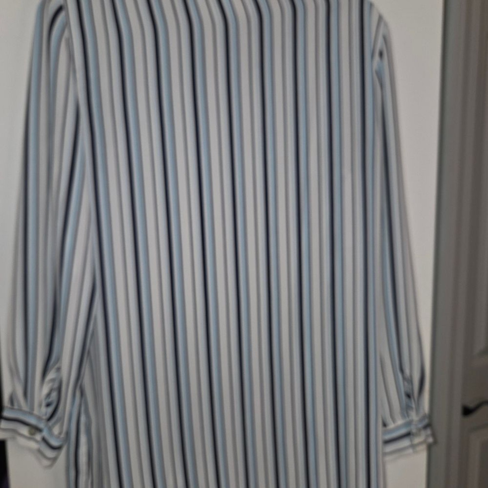 Spense Pinstriped Button Front Blouse - image 9