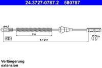 NEU - ATE 24.3727-0787.2 Seilzug, Feststellbremse FüR Opel