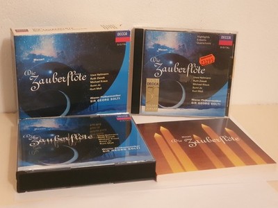 Mozart Die Zauberflöte 3 CD Box Decca Sir Georg Solti Wiener Philharmoniker