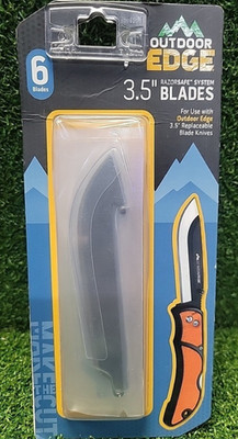 OUTDOOR EDGE 3.5'' Razorsafe Replacement Knife Blades, 6 Pieces