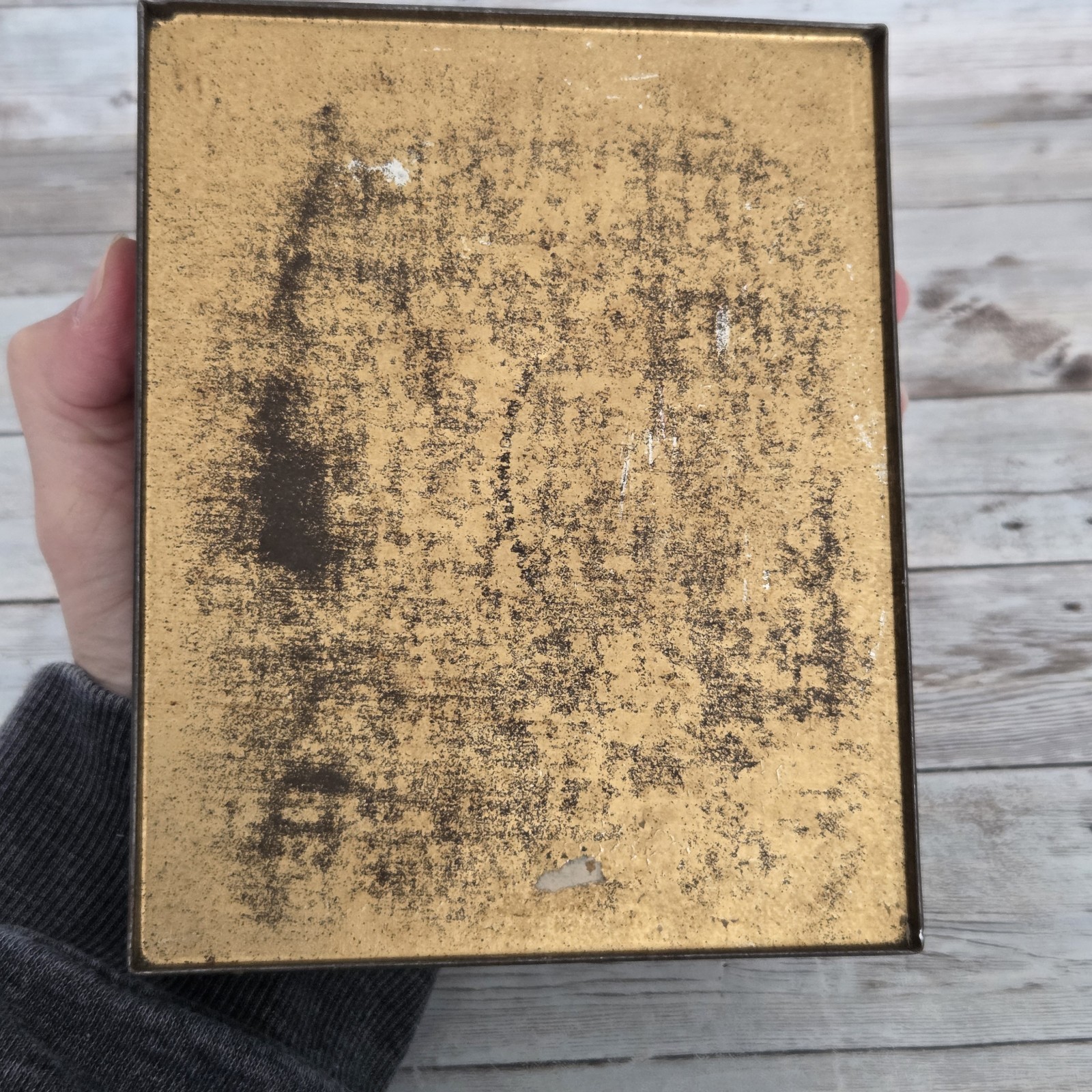 Vintage Cutex Tin Art Deco Litho Box With Pink Insert Marquise Set 