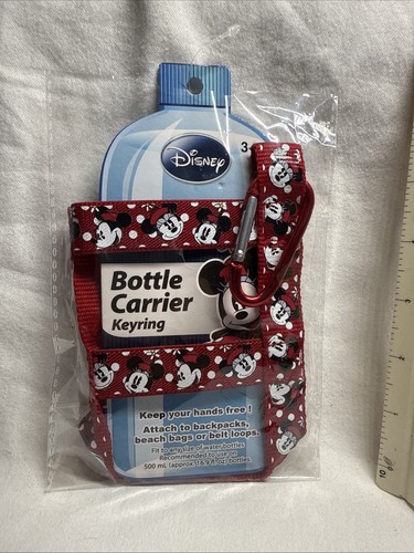 Disney Parks Minnie Mouse Red Water Bottle Holder Carrier New
