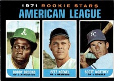 1971 Topps American League Rookie Stars - Bobby Brooks/Pete Koegel/Scott Northey