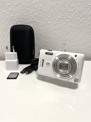 Nikon Coolpix S6900 Weiß / Kompakte Selfie Digitalkamera / Schöner Zustand  