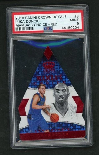 2018 Panini Crown Royale Mamba's Choice Red Luka Doncic #3 /75 PSA 9