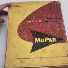 Dodge Truck Manual Mopar Parts Book Lot Of 3 Vintage Manuals 1957-1958