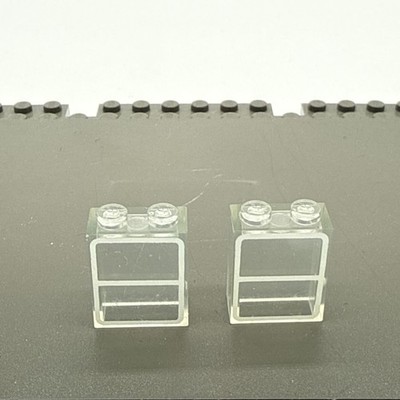 Lego  772p01 Eisenbahn Fenster 2 Stück transparent 1x2x2 727 137 182 Wagon