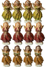 Dekoengel Weihnachtsschmuck Figuren 12er Set 13cm Engel Weihnachten Detailgetreu