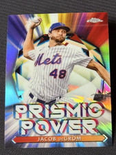 2021 Topps Chrome REFRACTOR PRISMIC POWER Jacob DeGrom, item 4