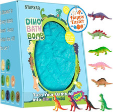Easter Bath Bombs for Kids with Surprise Dinosaur Toys Inside, Easter Basket Stu