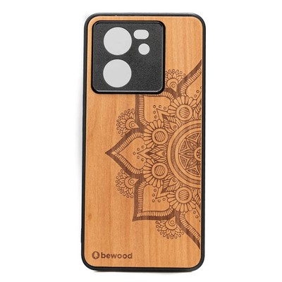 Handyhülle für Xiaomi 13T/13T Pro Bewood Apfelbaum Mandala Holzhülle Case Tasche