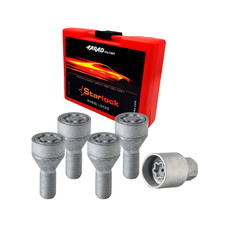 Radschloss Satz für Volvo 850/ S60/ V60 bis 2002 Felgenschloss Silber M12X1.75