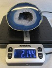 Polished Blue Agate Quartz Geode Section with Crystal Cavity 2 Lbs. 14.3 Oz. — photo 7