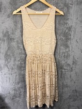Painted Threads Fit & Flare Lace Overlay Dress S Fairy Cottage Dainty Feminine