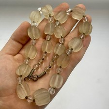 Unique Antique Roman Old Crystal Stone Beads Necklace