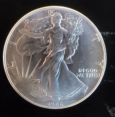 1986 American Eagle Toned Walking Liberty Bullion Vtg-0.999 Silver 1 Oz Coin 1h