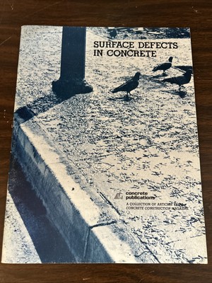 Surface Defects in Concrete (1986, Paperback)