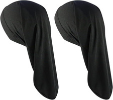 2 Pcs Unisex Dreadlock Cap Long Hair Dreads Head Wrap Sleeping Cap Jumbo Braid S
