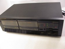 Marantz SD 162 Dual Cassette Tape Player Vtg Black with Cables Tested Works USA