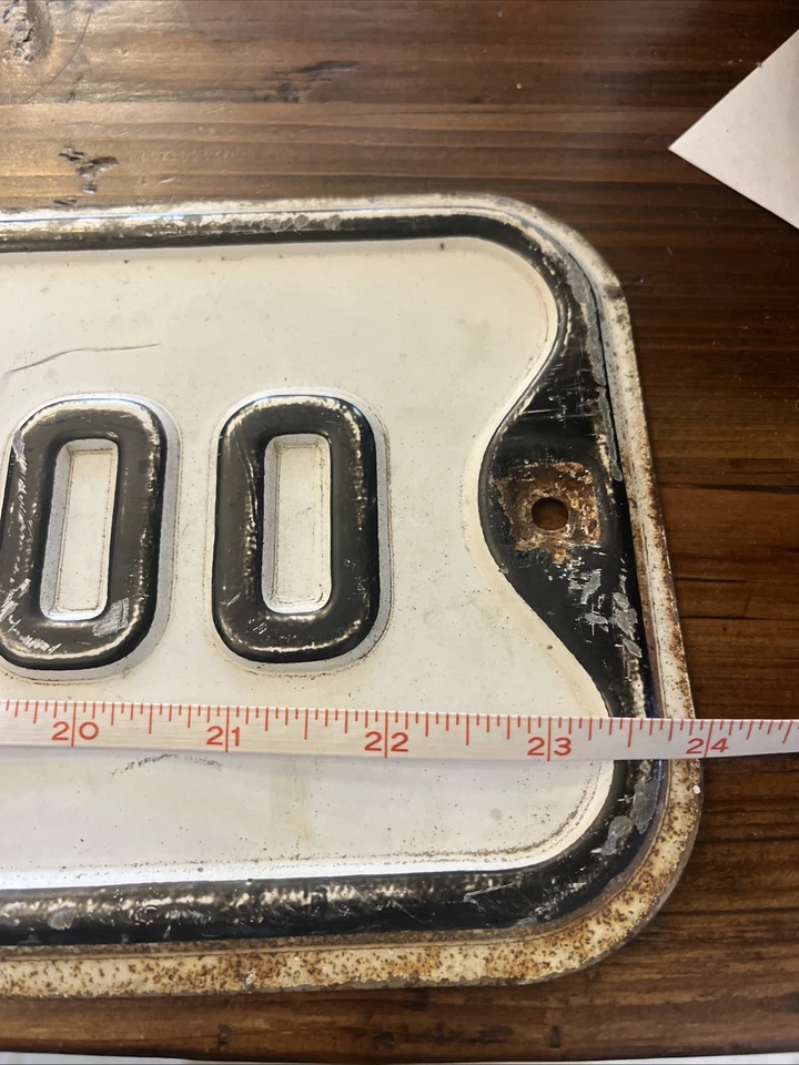 Letrero de calle vintage Twin Cities Elmdale Road 4400 blanco y negro Foto 2 de 4