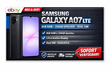 Samsung Galaxy A07 LTE – 8GB RAM · 256GB · BLACK · Dual SIM
