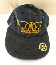 Aerosmith Nine Lives Concert Hat Black Snapback Cap 9 Lives World Tour Giant