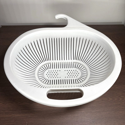 Yaffa Vintage Basic Line Colander Strainer Basket White #26 Hanging Hook Handle
