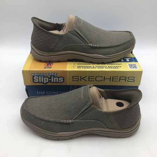 Skechers Slip-ins Expected Cayson Khaki Men Size 11 205167/KHK Vegan NEW