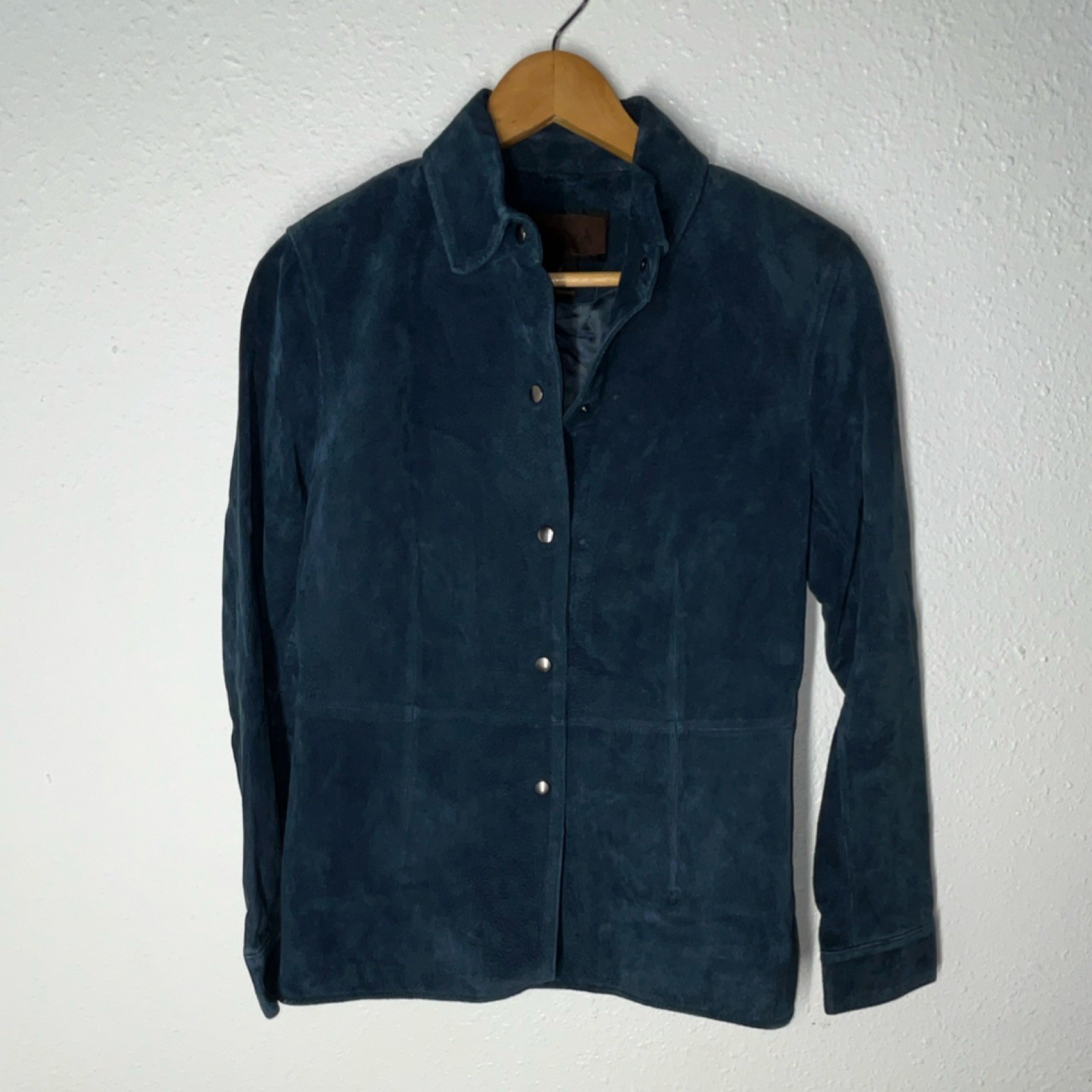 Siena Blue Leather Button-Up Lined Basic Jacket W… - image 3