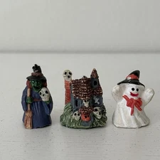 Vintage Dollhouse Miniature Halloween Haunted House Witch Ghost Scary Decor .75”