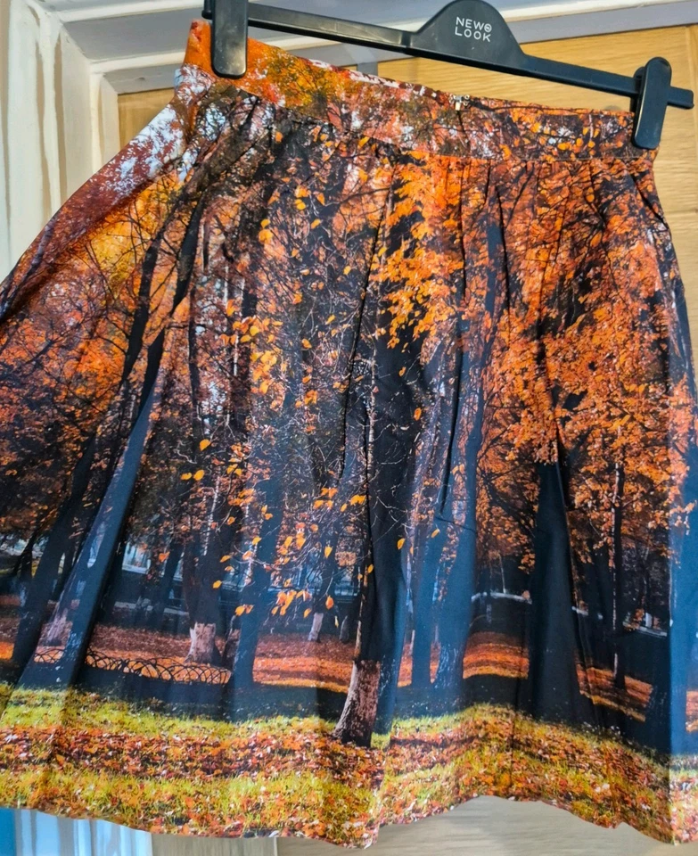 Modcloth, Fervour, Autumn Print Skirt, Size Large (seems like a 12) - Image 2 of 4